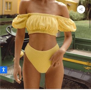 NWT YELLOW MONTCE HIGH WAISTED BOTTOMS